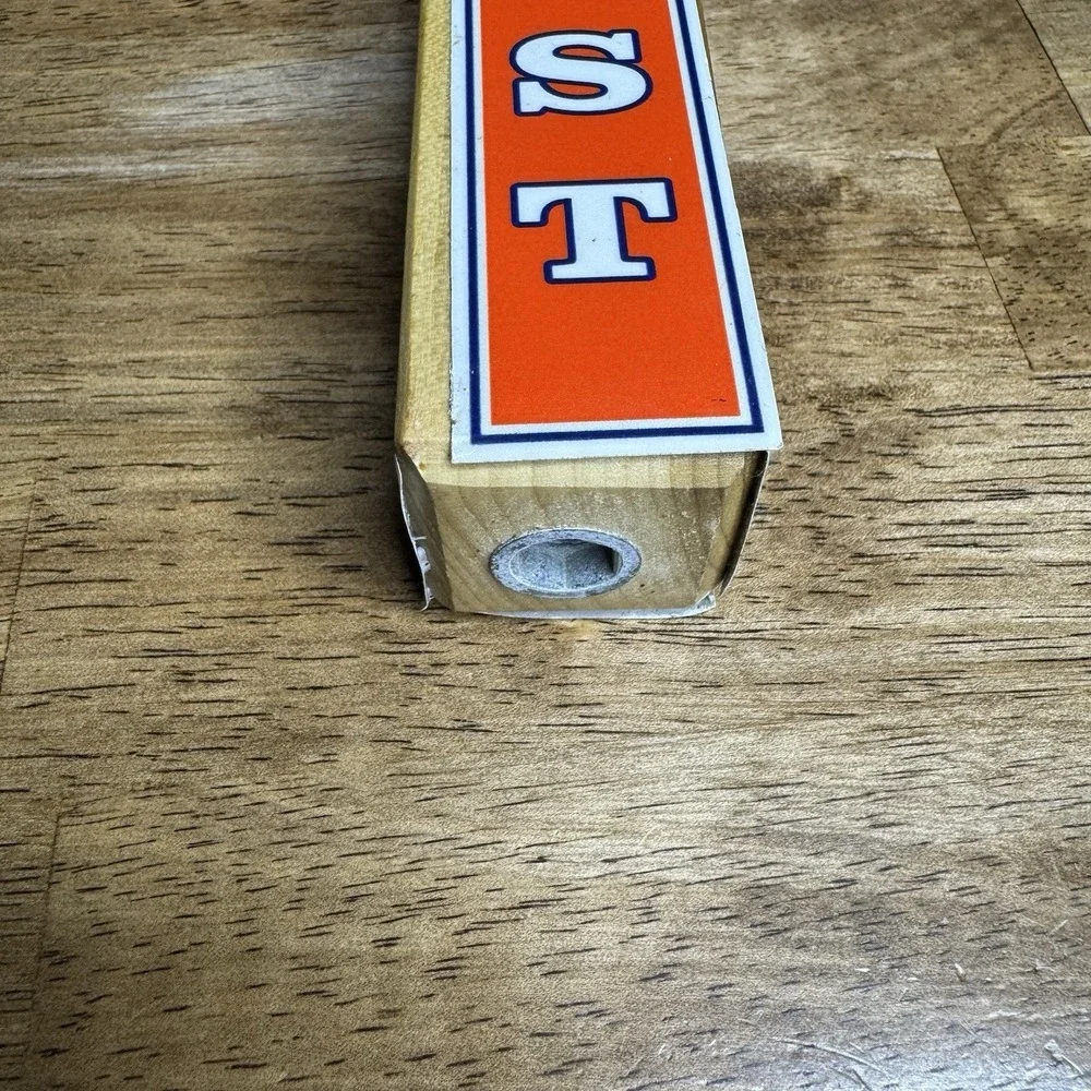 Yazoo Gerst Beer Tap Handle Wood Orange White Draft Kegerator Bar Man Cave Decor